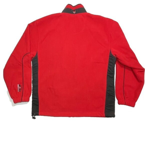 IZOD PERFORM-X Macro Fleece Softshell Jacket Men Large Red Full Zip Gorp‎ Core - Picture 3 of 16